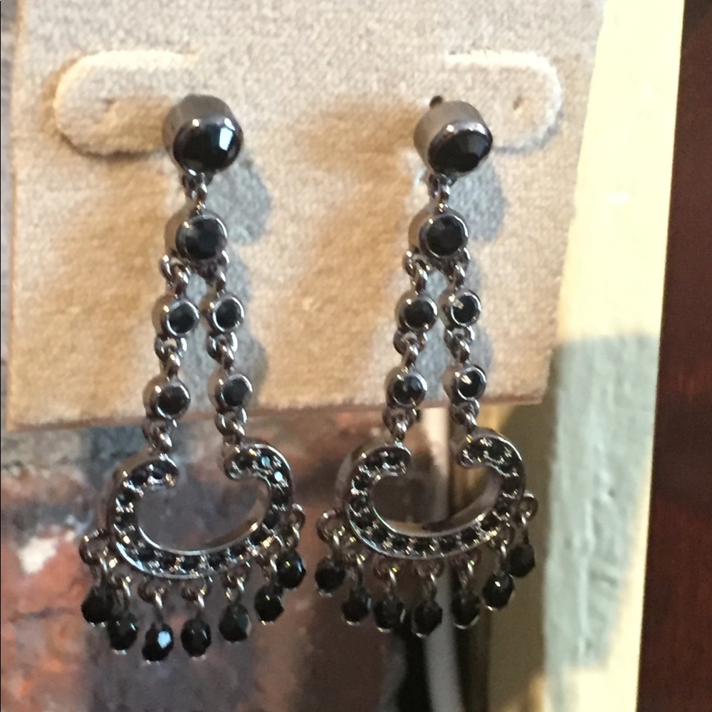 Victorian Earrings Garnet And Silver